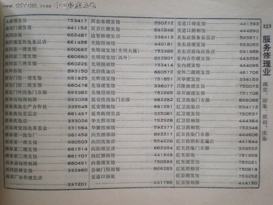 1973年北京电话号码本_手册\/工具书_北京火红年代【中国收藏热线】