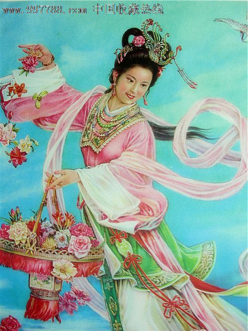 天女散花(李秉芳绘)_价格55元【金牛年画王】_第2张_中国收藏热线