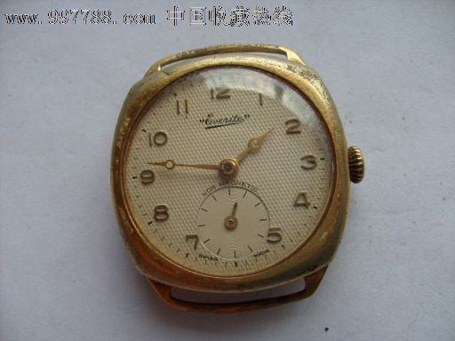 稀有英国包金布纹面古董手表,手表\/腕表,机械,五