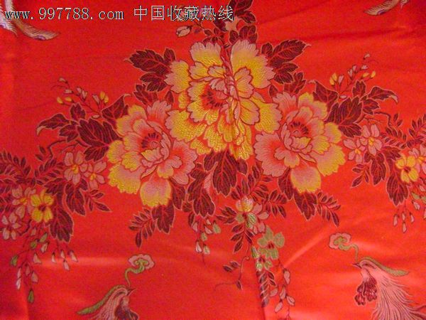 全新孔雀喜鹊被面\/文革被面\/杭州丝绸_床单\/被