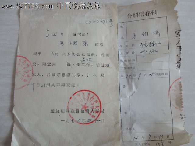 落户的介绍信