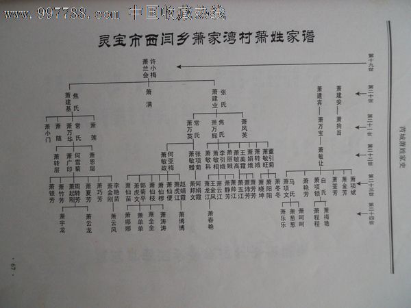 芮城萧(肖)姓家谱平装一册全