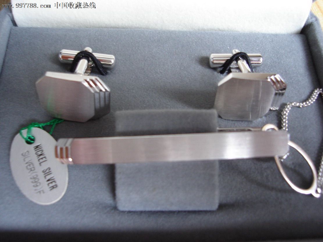 【daiwa品牌纯银袖口夹和领带夹】,其他银器,