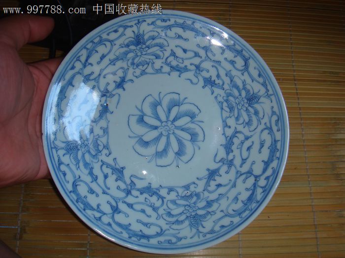 嘉庆细路青花盘-价格:380元-se13024485-青花瓷-零售