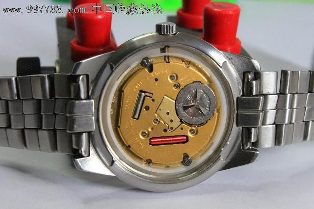 整体原装蓝色字面钢机芯天梭石英二手表