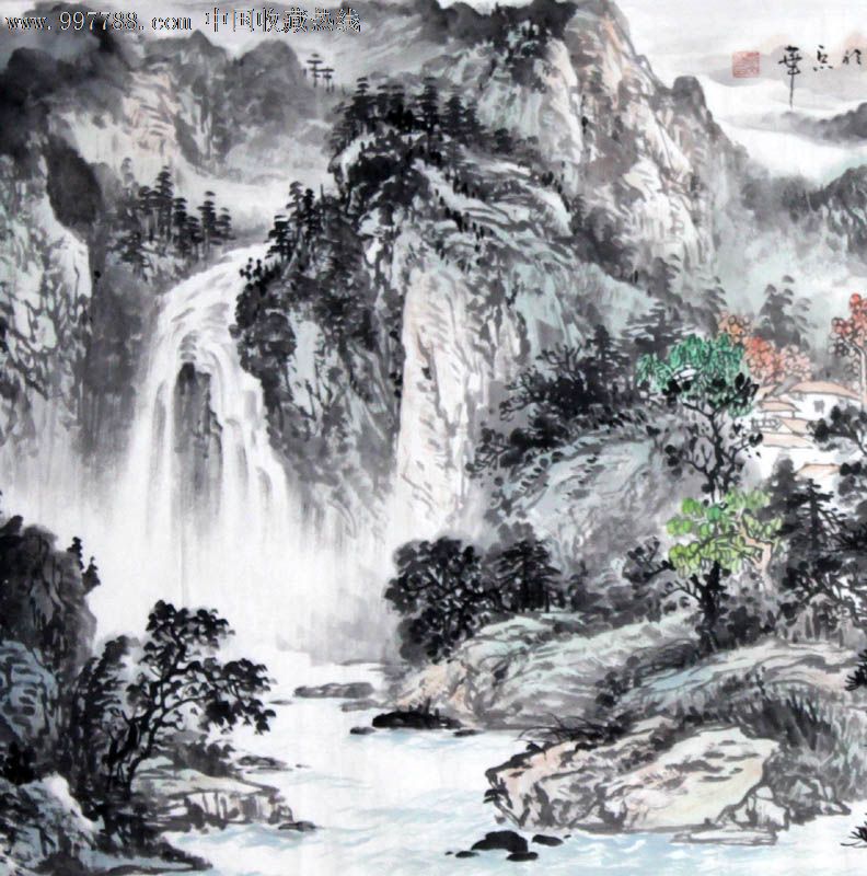 刘山翁/国画/山水画/四尺/青山呈露新/21431_价格元【雅特画廊】_第3
