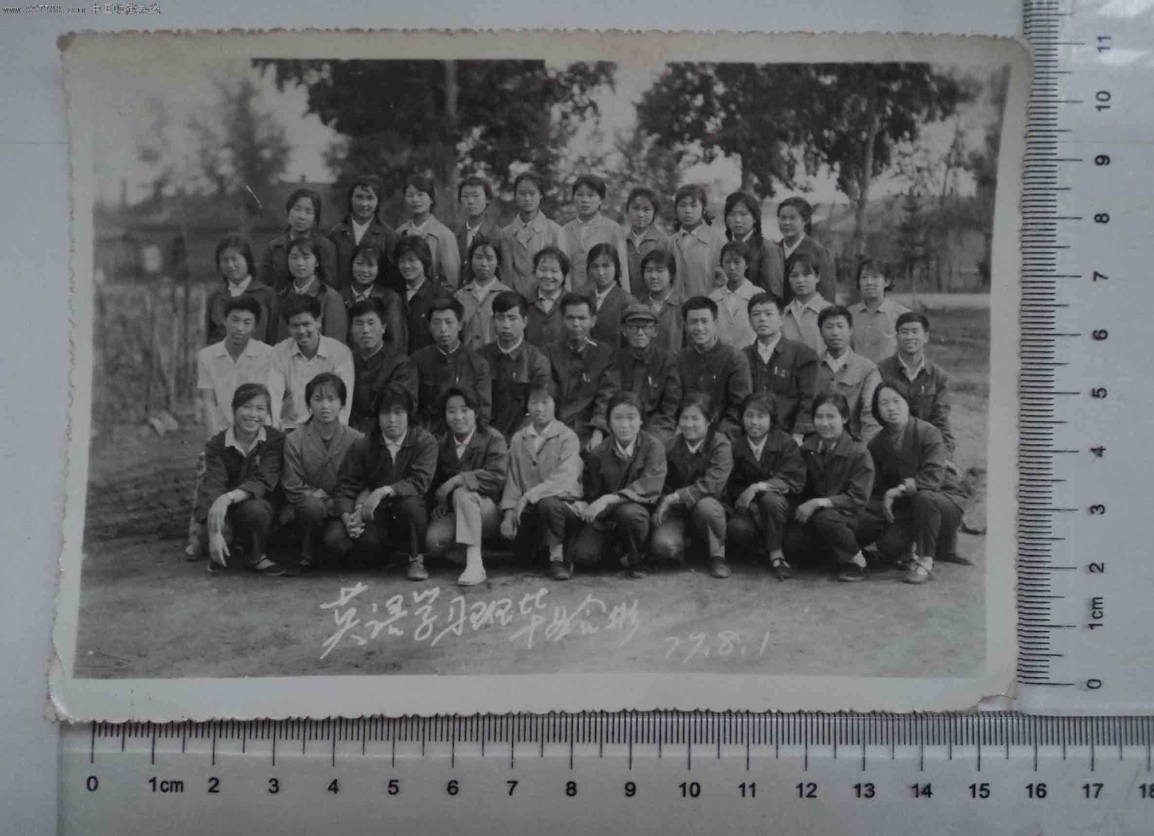 英语学习班毕业合影(老照片),老照片-- 集体大合