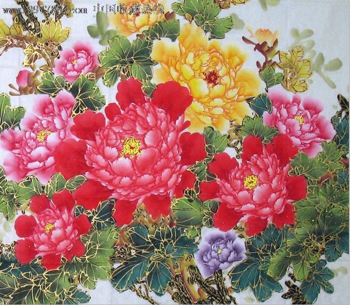 郑万明花鸟画,花开富贵,六尺,喜庆送礼装饰画,推荐收藏,22239