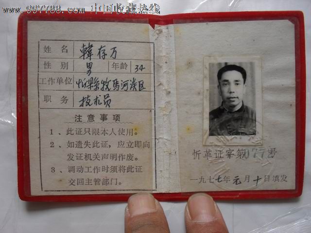 带原照片工作证