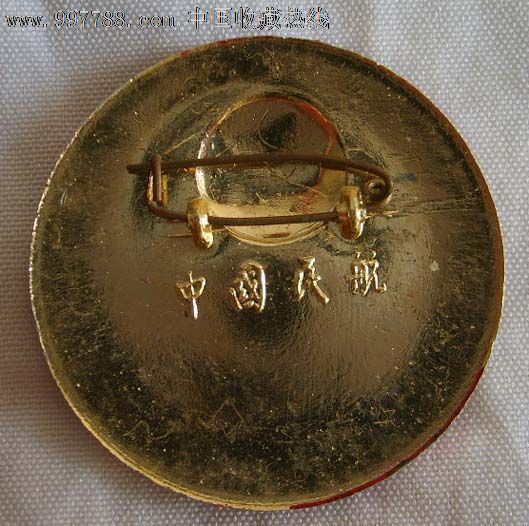 中国民航客机附图,毛主席像章,铝\/铝合金,头像侧