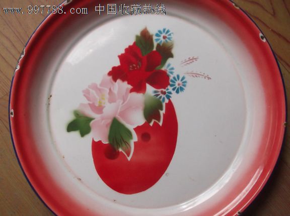 骆驼牌老搪瓷盘子漂亮直径35.5cm-价格:46元-se-搪瓷