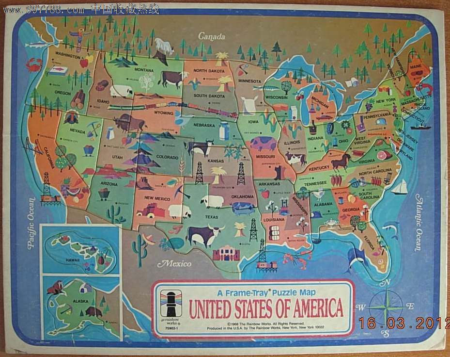 95.美国产美国地图拼图板29-37.JPG,山水国画