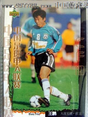 2001甲A球星卡国产末代足球球星卡大连实德王