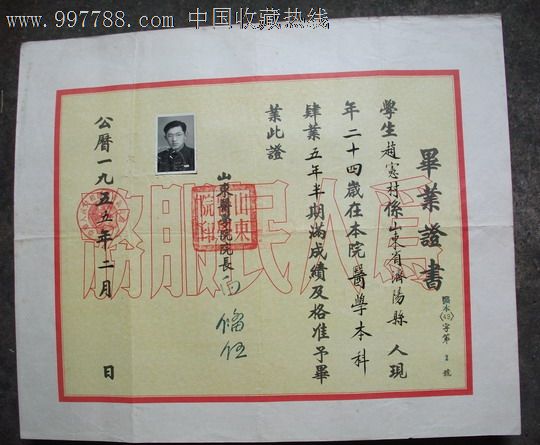 山东医学院--毕业证,毕业\/学习证件,毕业证,五十