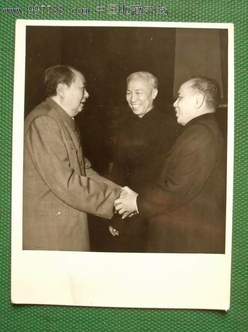 毛泽东主席会见越南黎德寿和阮维桢同志,老照