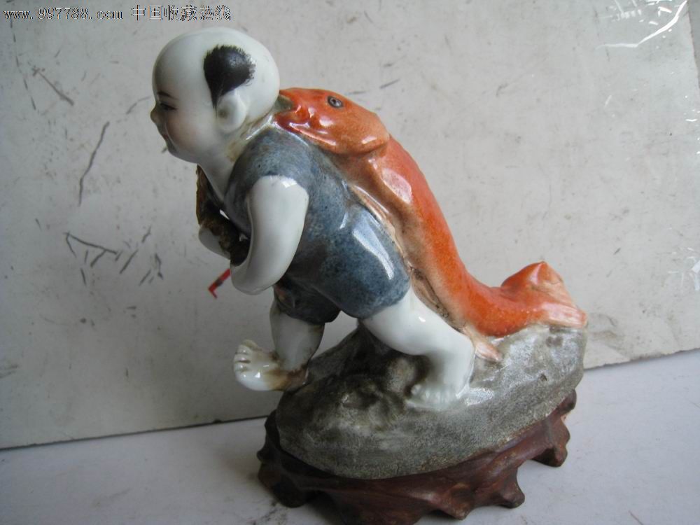 瓷雕瓷鱼童,文革瓷/路灯,雕塑期间(1967年-197扬州雕塑灯头图片