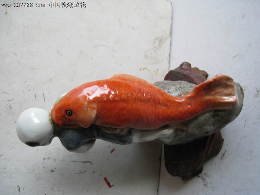 雕塑瓷鱼童,文革瓷/瓷雕,涤纶期间(1967年-197家纺雕塑印花布230cm图片