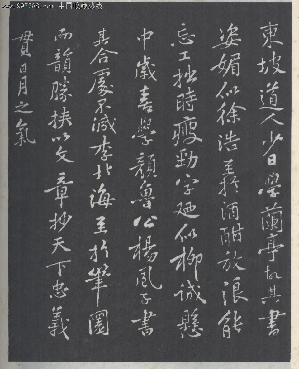 苏东坡字帖