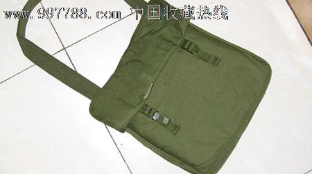 *用小挎包军绿色帆布挎包(3524厂全新正品)军迷收藏品