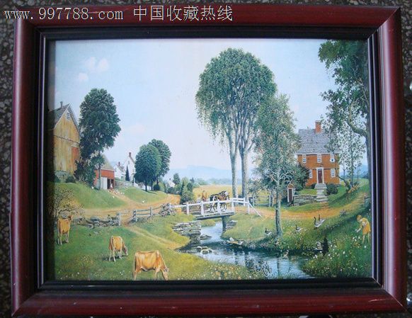 山水风景木板画_其他工艺画_四方缘藏品行