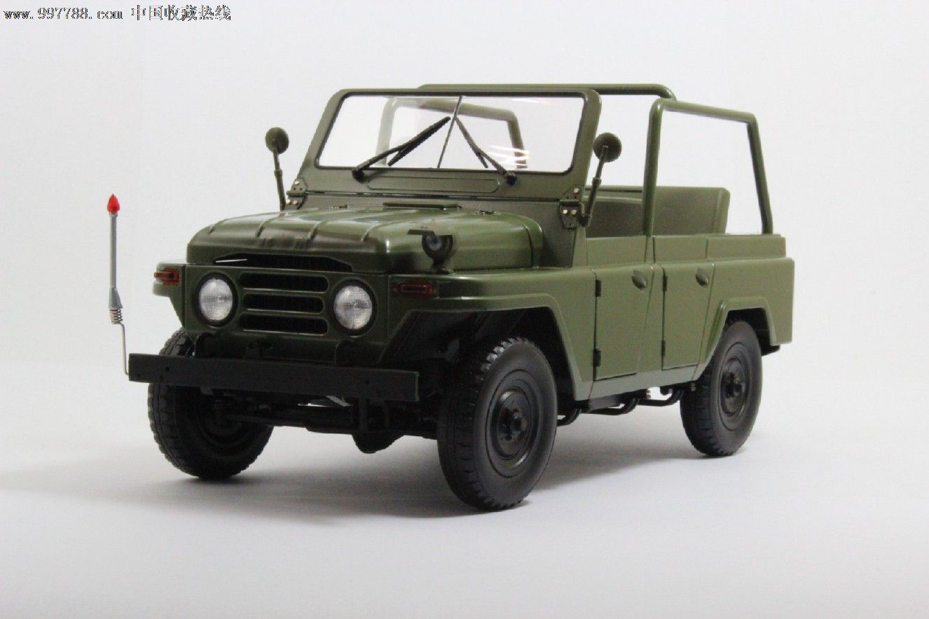 1:18合金成品限量款北汽北京吉普212BJ212绿