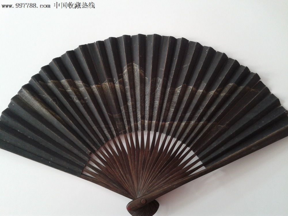 老折扇子,折扇,竹制,五十年代(20世纪),山水,成扇,se14559083,零售,中国收藏热线