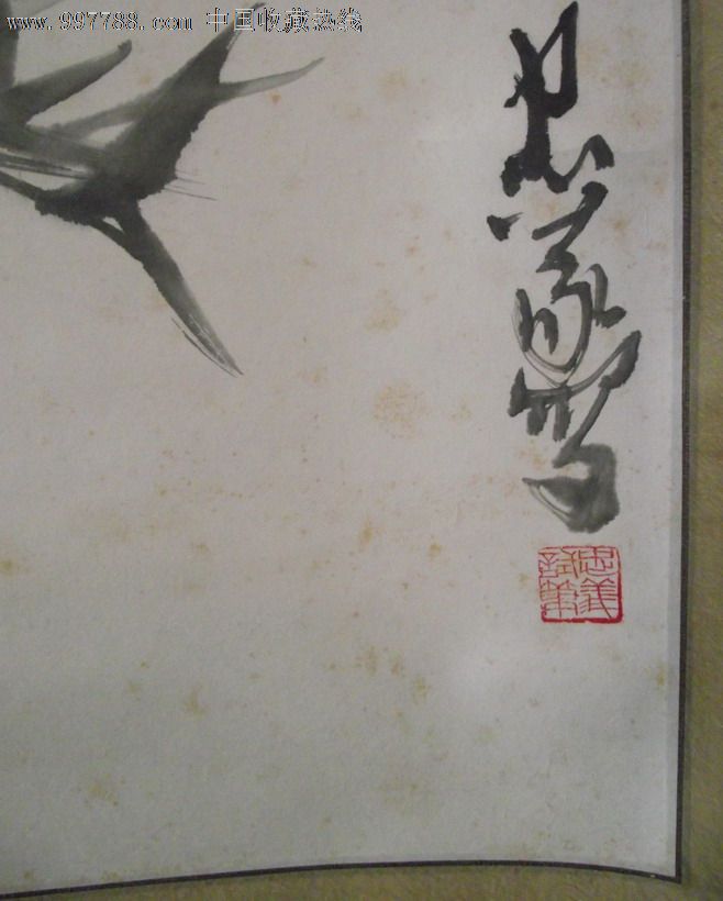 画家陈忠义【竹鸟,花鸟国画原作,竹木画原画,水墨/写意画法,年代