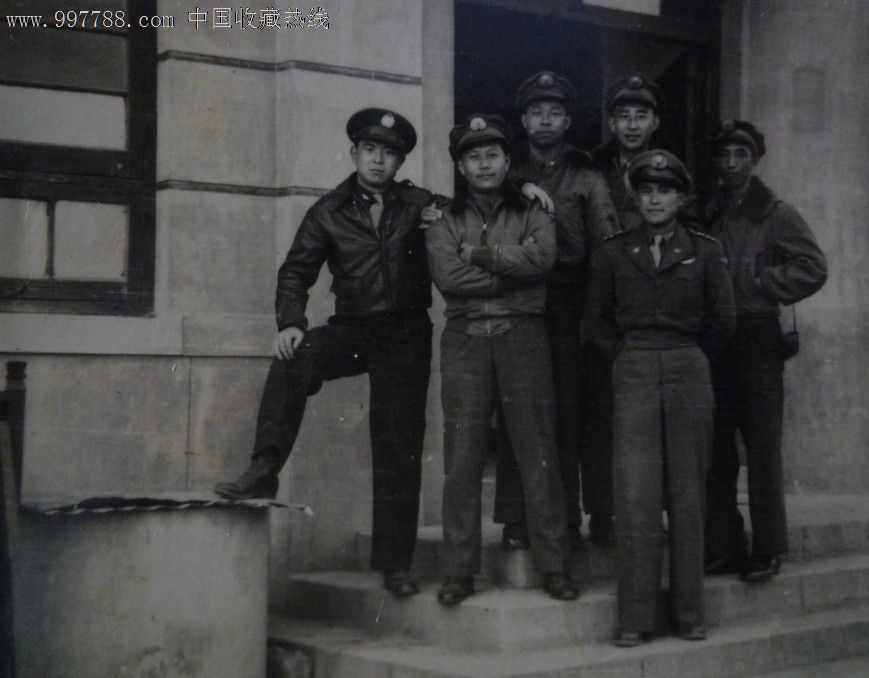 40年代国民党空军老合影照片,老照片-- 小型合