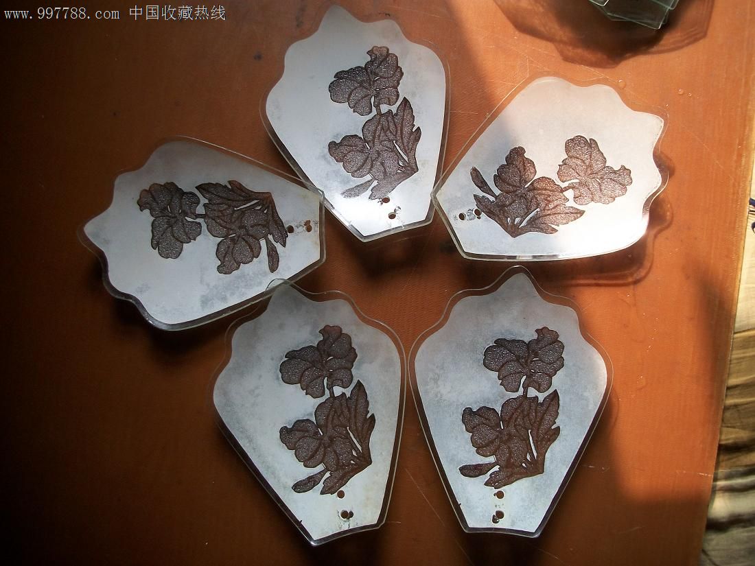 5块老灯具磨花玻璃罩-价格:28元-se15561607