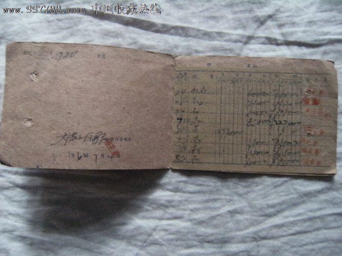 1962年中行活期储蓄存折!,存单\/存折,存折,六十