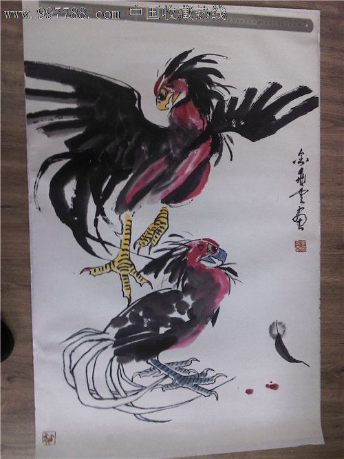 斗鸡图,最好画法原作,花鸟画原画,水墨/禽鸟国画长春v最好哪个写意图片