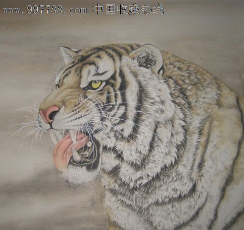 中国画虎第一村◆老虎头◆-价格:498元-se15911350-花鸟国画原作