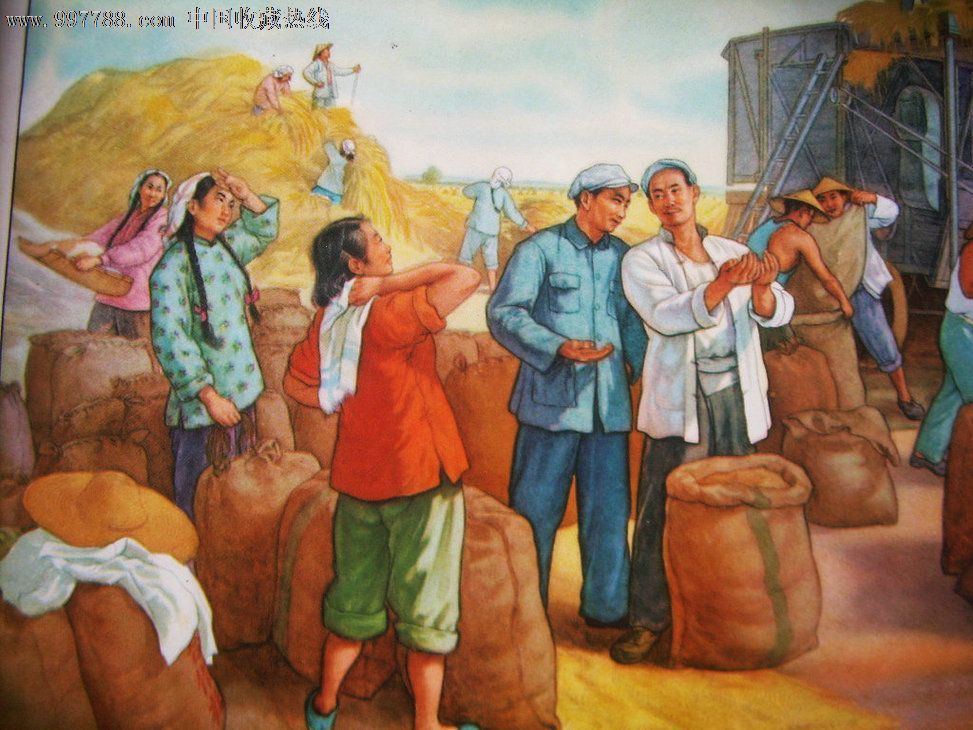 农业生产合作社小麦丰收_年画/宣传画_新新红色收藏