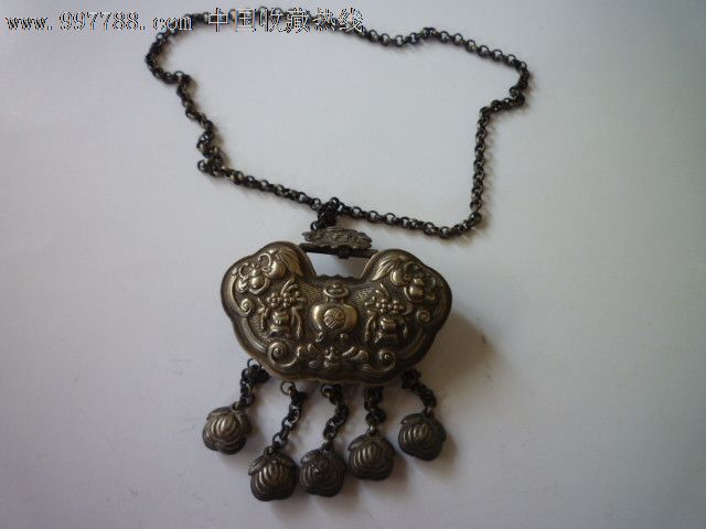 清代精美老银锁_银锁\/银项链_廉江罗氏古玩阁