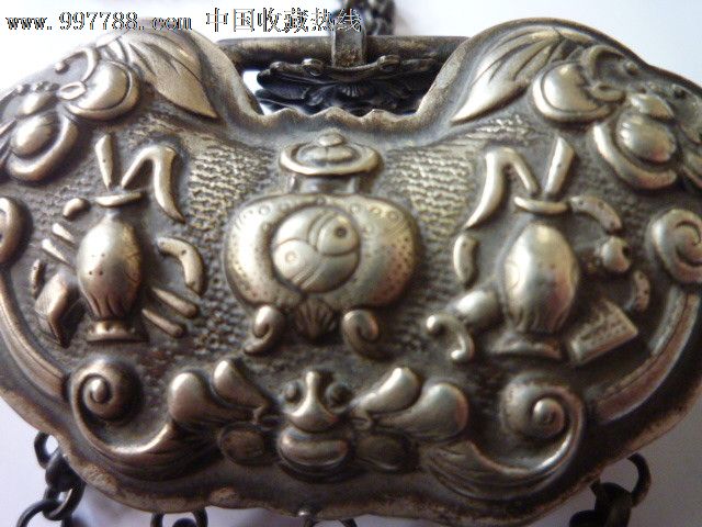 清代精美老银锁_银锁\/银项链_廉江罗氏古玩阁