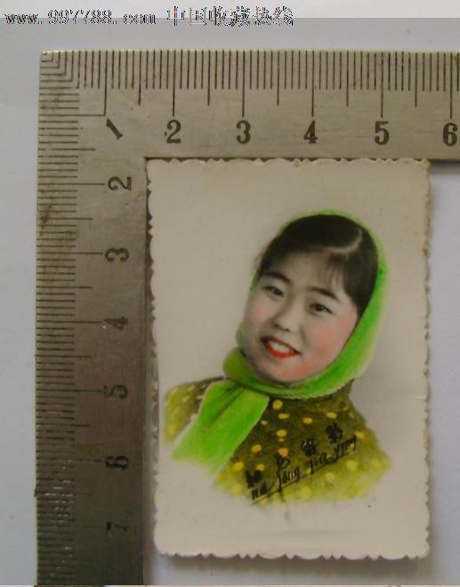 早期-围围巾-穿花棉袄的女人,老照片-- 个人照片