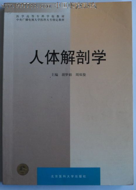 人体解剖学,高校教材,医书/药书,医学类书籍,21世纪初,16开,300-499面