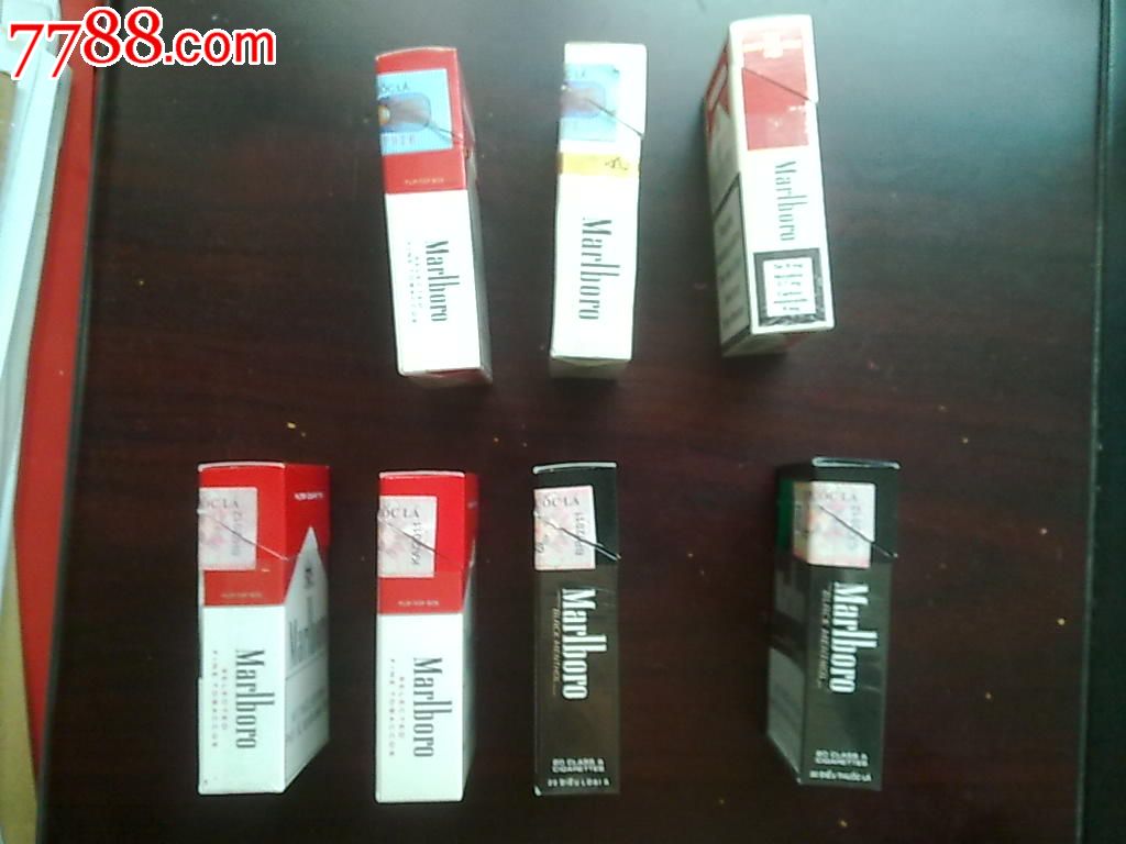 marlboro万宝路英文广告七款,烟标/烟盒,卡标,警句标,广告标,同牌系列
