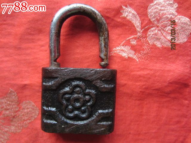 带梅花图案的梅花锁-价格:80元-se16495230-铁锁\/铁钥匙-零售-中国收藏热线