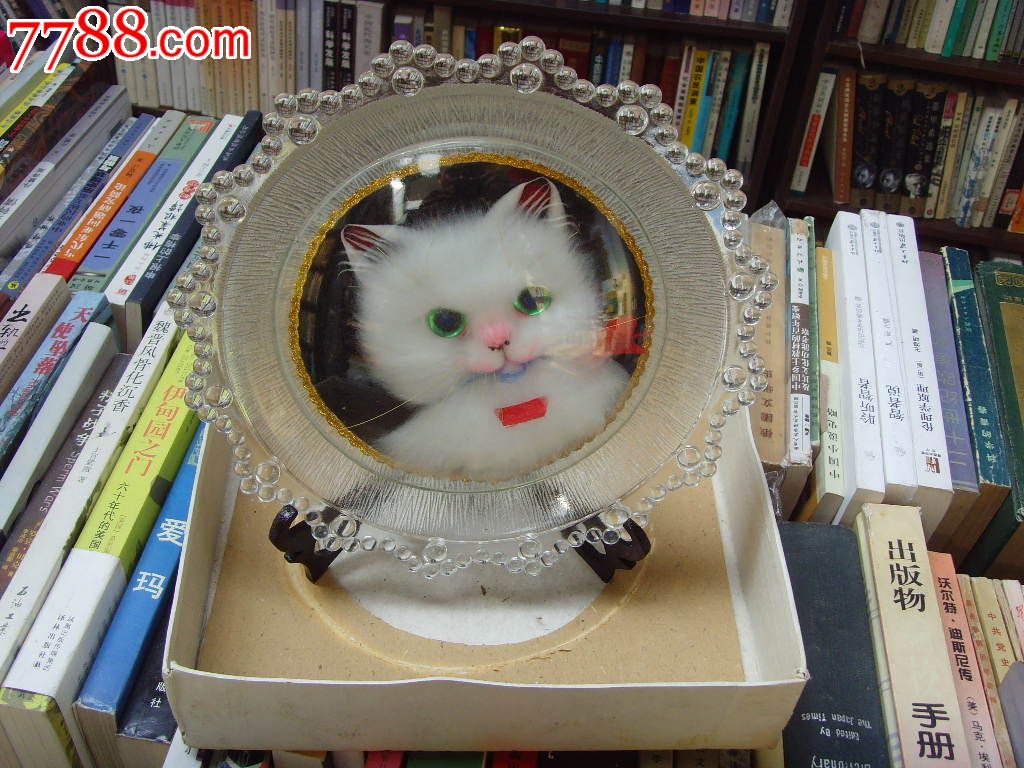 载盘内夹彩绒画)早期产品,现以绝产,常州特产_