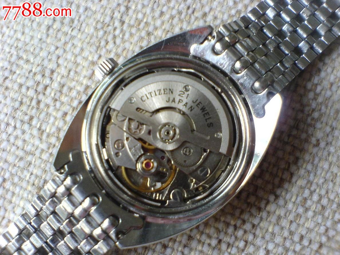 CITIZEN西铁城古董手表21石自动日历男表4-6