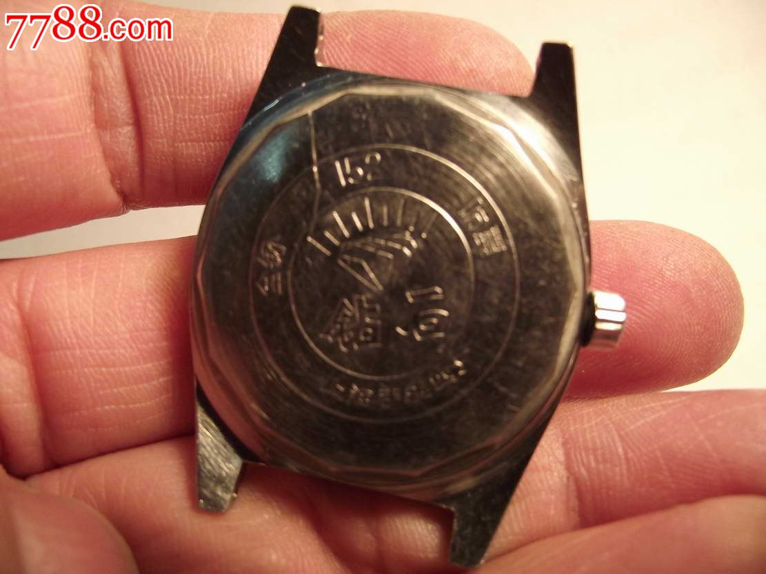 上海钻石表厂产布纹盘大钻石152型表,手表\/腕