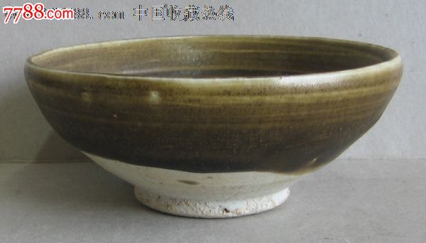 老窑瓷器古瓷器—宋元黄绿釉小碗【胎白釉润!开门又养眼】