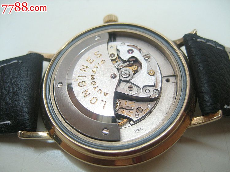 万泉收藏\/正品二手名表浪琴浪黑面神小三针古