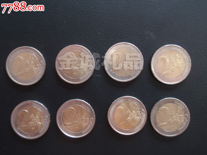 外国硬币各国2欧元双色硬币20元\/枚-外国钱币