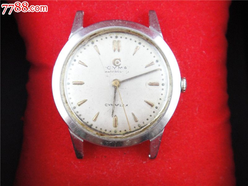 古董表外飞轮瑞士西马CYMA男机械表机芯R.4