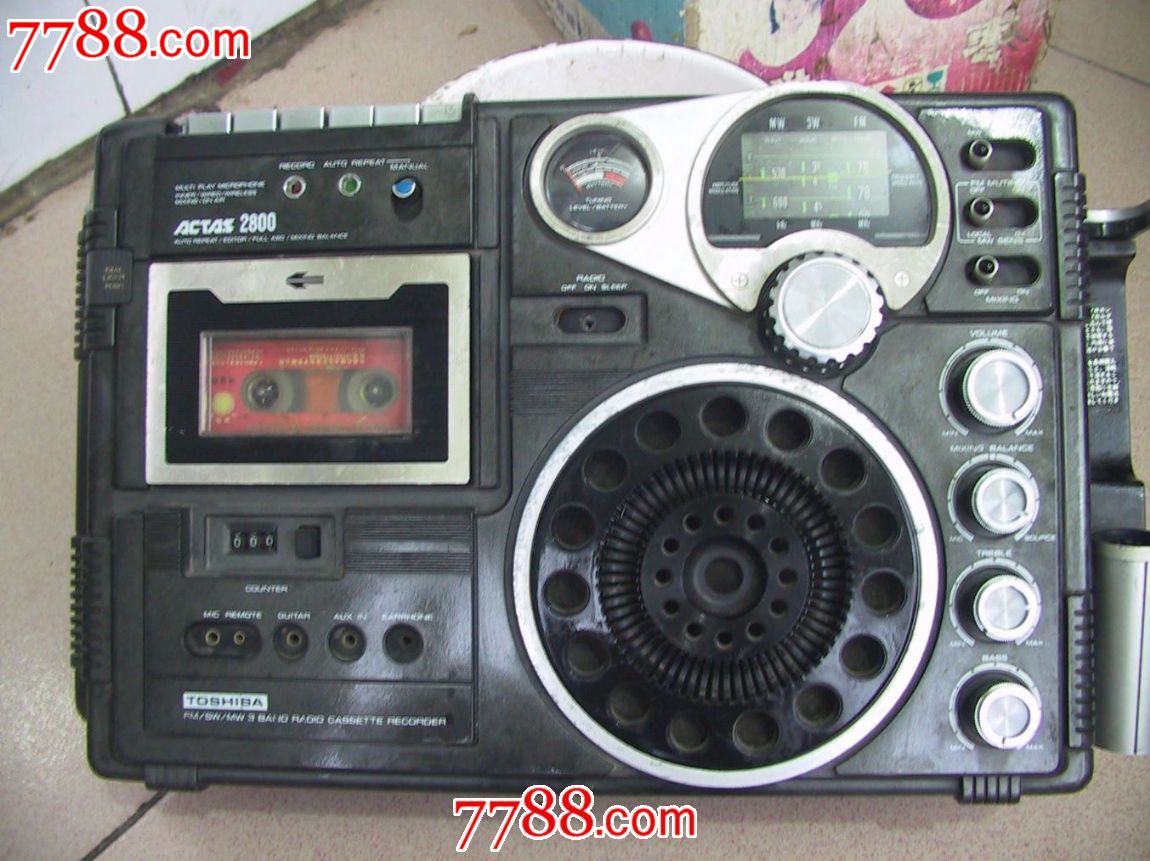东芝牌ACTAS2800型收录机(非常少见),收音机