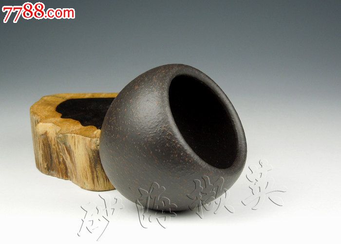 黑朱泥小花盆*国家级工艺美术员制作*紫砂微型