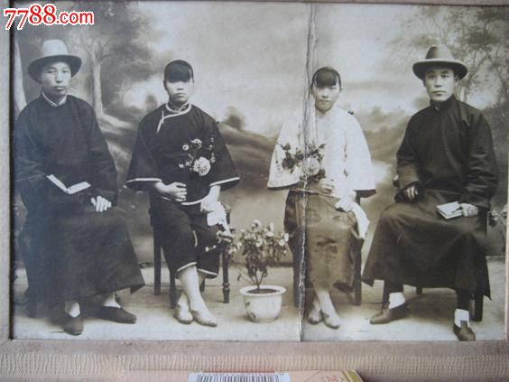 民国宁波佰<em>姓</em>的<em>生活</em>写真,老<em>照片</em>-- 小型合影照