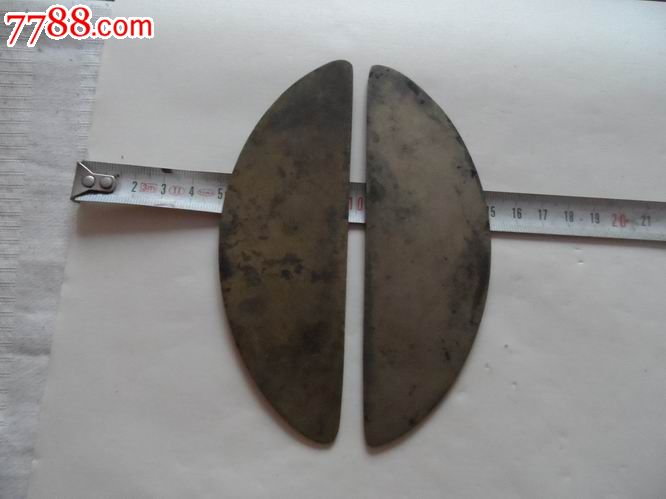 青白铜.山东快书鸳鸯响板、铜快板、响板1对_